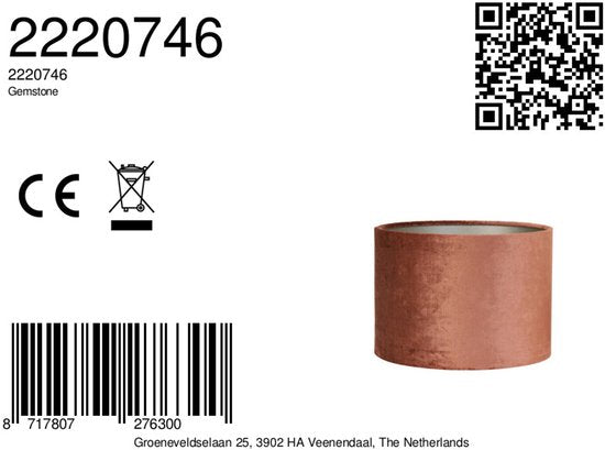 Light & Living - Abat-jour GEMSTONE - Ø20x15cm - Orange