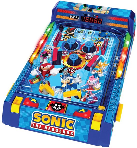 A Ambassador® Sonic Pinball - Arcade Pinball - Mini Pinball - Machine de jeu - Compteur de score - Table Top - Adultes - Jeux pour enfants - The Big Toy Book 2025