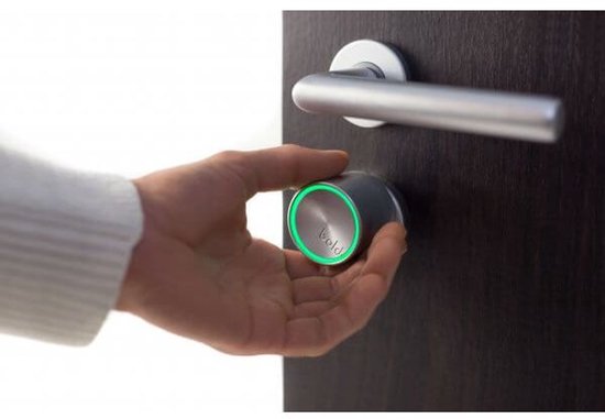 Cylindre Bold - Cylindre de serrure de porte Bold Slim Line avec Bluetooth - SX-33 - acier inoxydable - Argent.