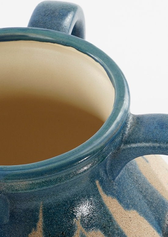 Mica Decorations Vase Caldo - L25 x L24 x H30 cm - Céramique - Bleu foncé