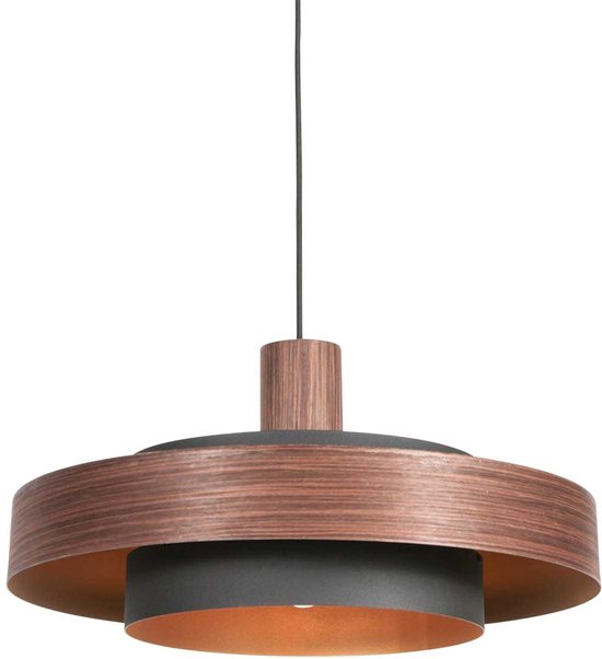 Anne Lighting - lampe suspendue - Flinter - brun - métal - Ø 50cm - E27 - 3329E