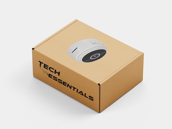 Tech Essentials Mini caméra cachée - 1080P - Avec APP WiFi - Caméra de sécurité micro secrète - Intérieur - Espionner - Ecouter - Blanc