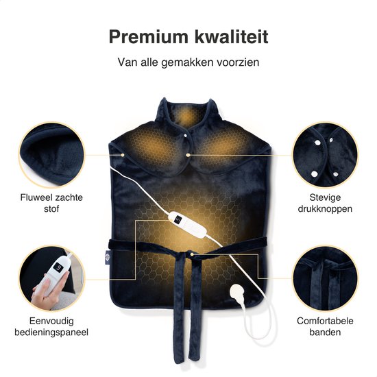 Oreiller chauffant électrique - Lifeproducts - Chaleur réglable - Couverture électrique - Tapis chauffant électrique - 100W