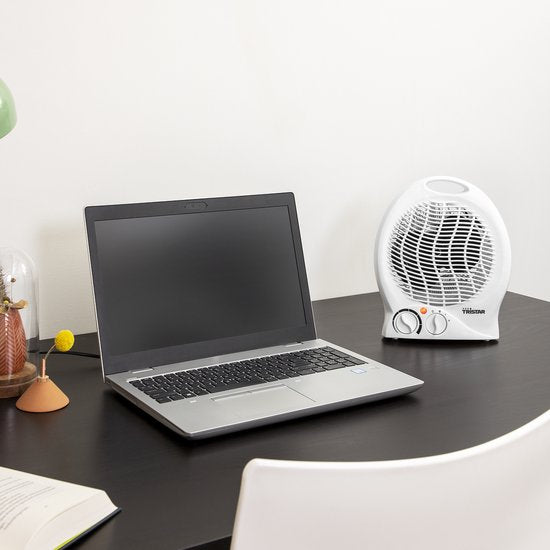Réchaud électrique Tristar KA-5039 - 2 niveaux de chaleur - Réchaud compact à ventilateur - Réchaud de camping - Plage de chauffage jusqu'à 25 m² - 2000W - Blanc