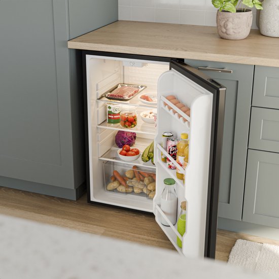 KitchenBrothers Réfrigérateur - 92L - Modèle de table - Glacière - Frigo - Pose libre - Noir