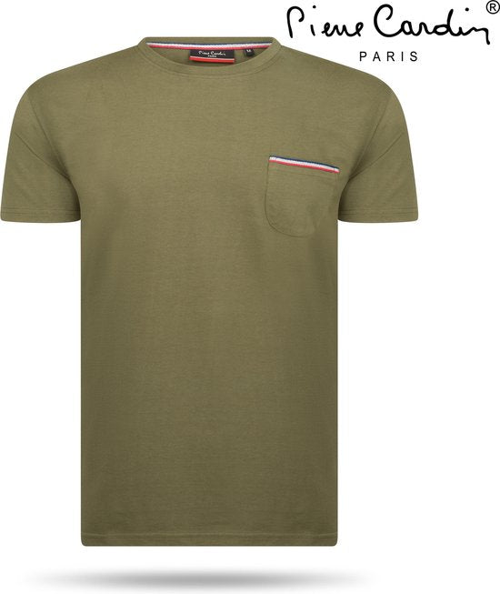 Pierre Cardin - T-shirt Homme - Col rond - Army