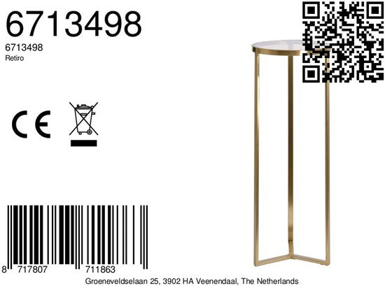 Light & Living - Colonne RETIRO - Ø40x101cm - Or