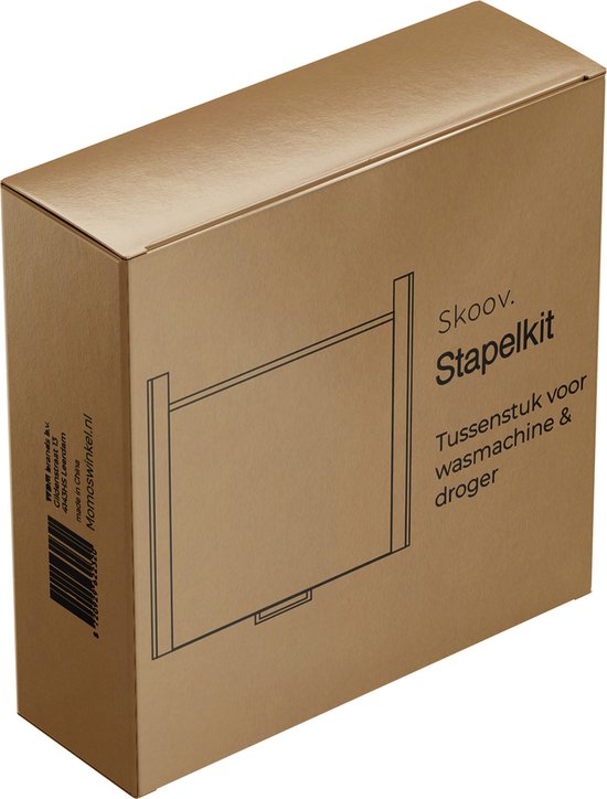 Skoov Spacer for Washer & Dryer - Stacking kit - With extendable shelf - Universal - Dryer - Furniture - incl. vibration amortisseurs and tension strap