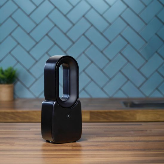 Ventilateur de table Lifetime Air - Ventilateur USB-C rechargeable - Ventilateur sur trépied avec veilleuse et télécommande - Ventilateur avec télécommande et 3 vitesses - Noir