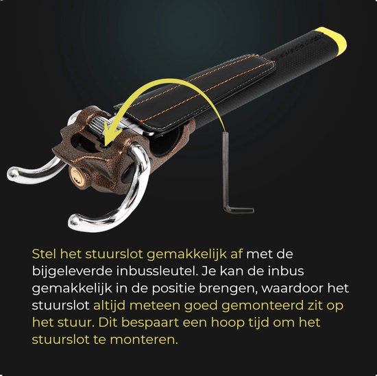 Gtrise Steering Lock For Car - Stoplock - Car - Motorhome - Pro - With Ebook & Storage Bag