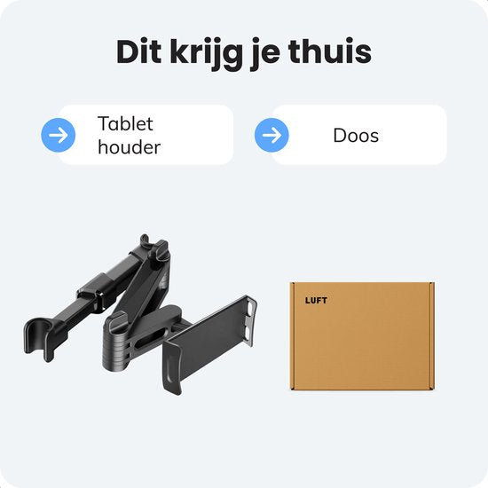 Support tablette voiture - Support Ipad - Appuie-tête - Jusqu'à 18 pouces - Trépied 360 degrés - Luft