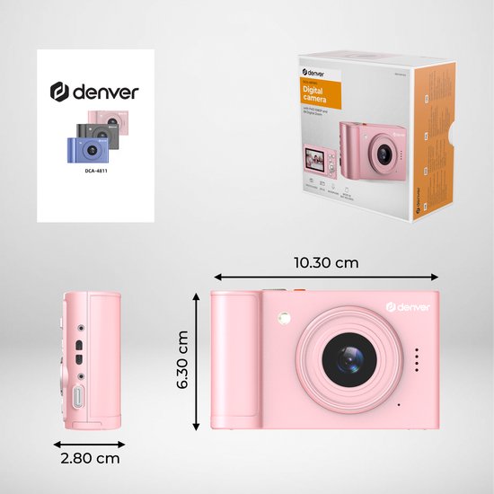 Caméra numérique - Denver - Full HD - 48MP - Photo et vidéo - DCA4811P