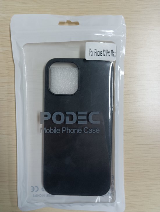 Podec Phone Case Black Suitable For iPhone 12 pro max Case And Screen Protector Protective Glass