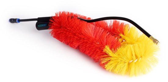 Shine Gutter Brush Attachment for Wash Brush of 4.6, 6.5 and 7 Metres - Prevents Clogging of Gutter - Accessory with Water Feed - Red (accessoire avec alimentation en eau)