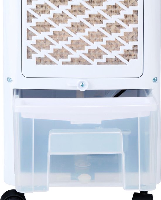 Lifetime Air - Refroidisseur d'air et refroidisseur d'air - 22 x 24 x 53,5 cm - Plastique blanc - Puissance 80W - Avec 3 vitesses et minuterie - Comprend les éléments de refroidissement et la télécommande - Refroidissement mobile