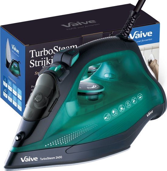 VAIVE TurboSteam 2400 - Fer à vapeur - Fers à vapeur - 2400W - Réservoir d'eau 320 ML - Fonction bosse de vapeur