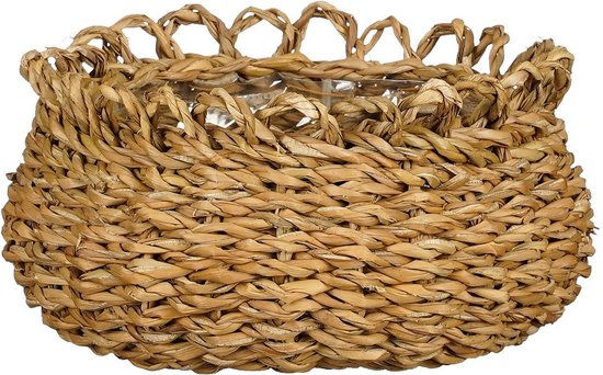 Mica Decorations Panier à plantes Gourdon - Lot de 4 - H17 x Ø31 cm - Marron