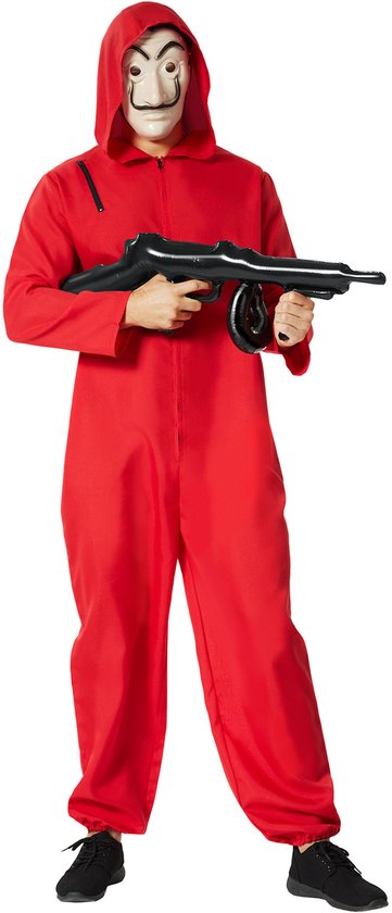 Dressforfun La Casa de Papel - Money Heist - unisex costume masqué de braqueurs de banque - XL - Costume carnaval - Halloween - Dress up - Party wear - Carnaval costume - Party - Party wear