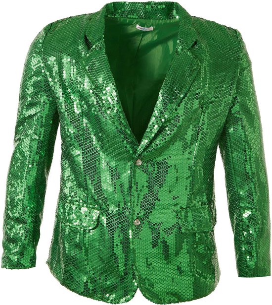 Dressforfun Manteau paillette homme vert XXL - Robe de soirée Halloween costume de soirée carnaval robe de soirée - 303945