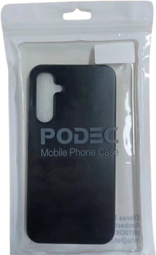 Podec Case Suitable for Samsung Galaxy S25 Black Phone Case - Anti-Shock Case Cover with 1x Screen Protector