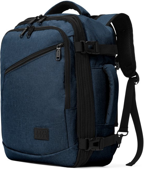 TRVLMORE Sac de voyage - Sac à dos 25L - Bagage à main - Anti-éclaboussures - Sac à dos - Sac de week-end - Mesdames et Messieurs - Bleu