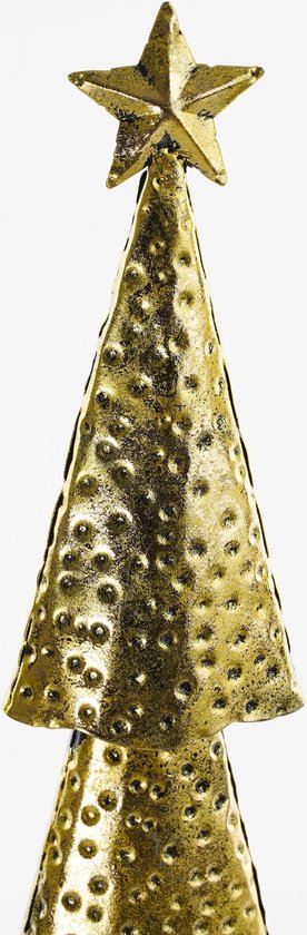 Sapin de Noël de la Maison des Saisons - L15 x L8 x H68 cm - Métal - Or
