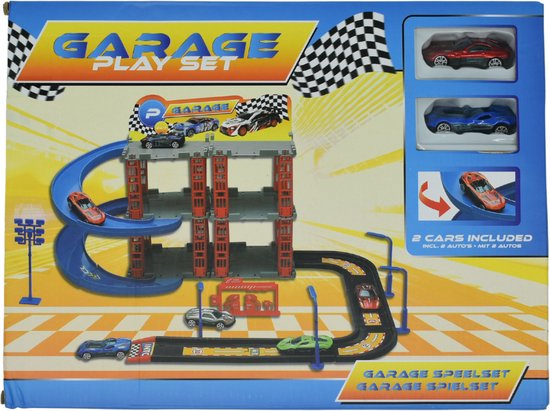 Giga Garage Play Set Including 2 Cars - 47 x 39,5 x 26 cm - A partir de 3 ans