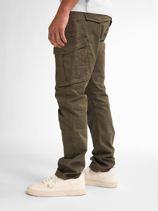 Pantalon cargo Petrol Industries pour hommes - Devant en cuir - Pantalon - Vêtements pour hommes - Vert - Taille W32L32