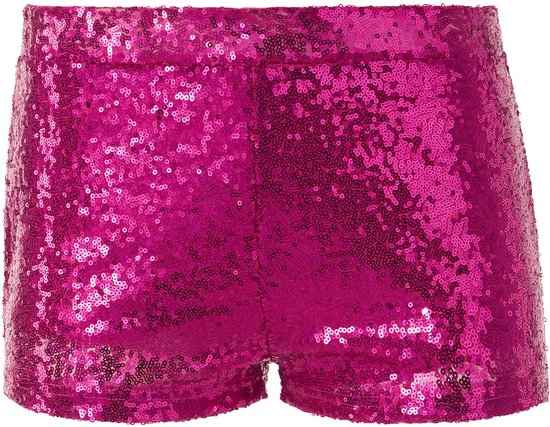 Dressforfun Short à paillettes rose M - Déguisement costume de fête d'halloween carnaval - 303917