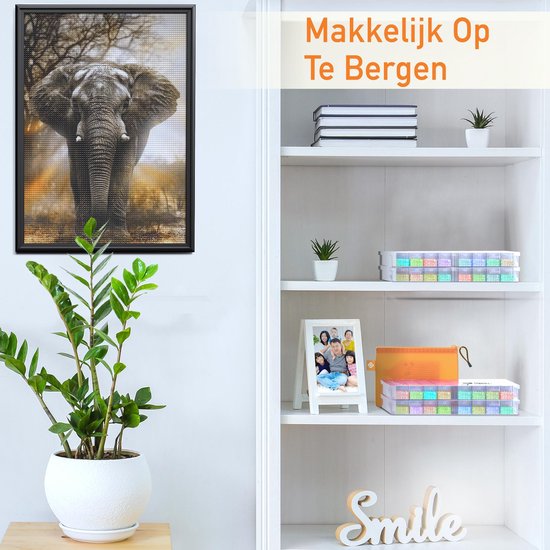 Happy Painter - 56 boîtes de tri - Boîte de rangement - Accessoires de peinture au diamant - boîte à perles - boîte à perles - Adultes et enfants - Emballage complet