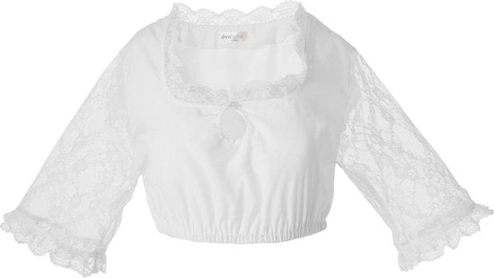 Déguisement Dirndl blouse Fanni L - Tectake - halloween - carnaval - blanc