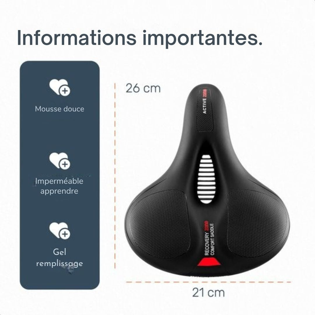 Selle de vélo unisexe - Proskill - 100% imperméable - Housse de selle incluse - Ergonomique - Avec suspension - Vélo de route - avec gel - Vélo de montagne - Femme - Accessoires - jupe femme - Porte-vélos - Rail de selle - Noir