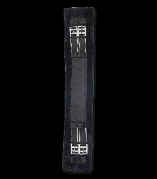 KANTRIE Courte sangle avec fourrure Teddy Noir - 80cm