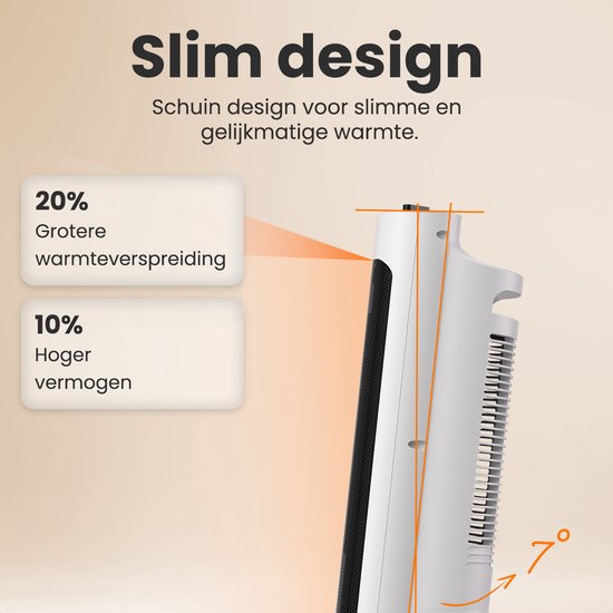 Auronic Fan Heater Pro - Chauffage céramique - Chauffage 2000W - Blanc