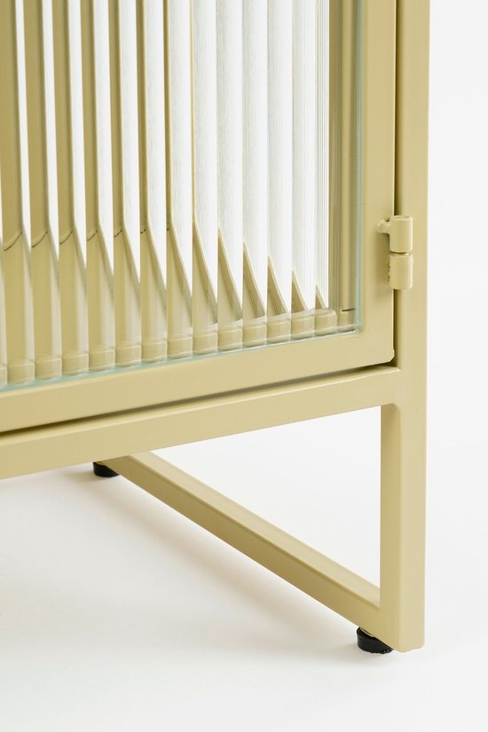Mica Decorations Clifton Meuble de rangement avec portes - L38 x L35 x H50 cm - Métal - Beige