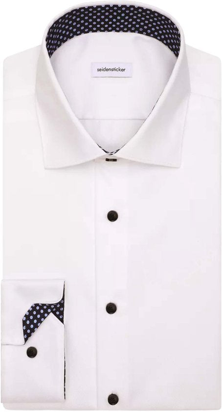 Seidensticker, chemise cintrée, longueur des manches 7, popeline, blanc