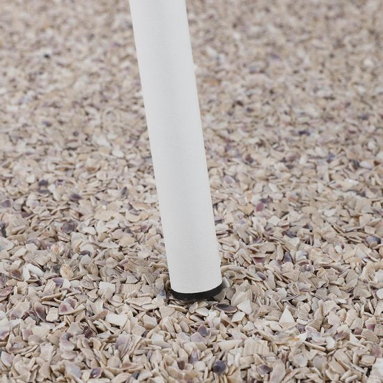 Chaise de jardin - Mica Decorations - L56 x L56 x H81 cm - Métal, Blanc