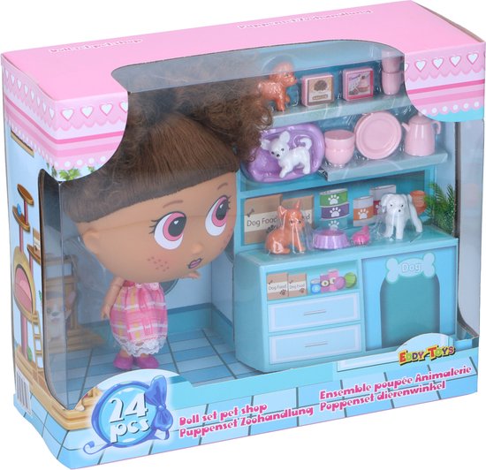 Eddy Toys Puppet Set - With Accessories - 20x11x19cm - Pet shop theme