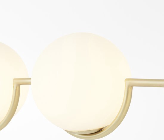 Lampe suspendue Brilliant Glint 4 flammes bois/verre de laiton/métal 4x D45, E14, 40 W, Convient pour une lampe suspendue (non incluse)