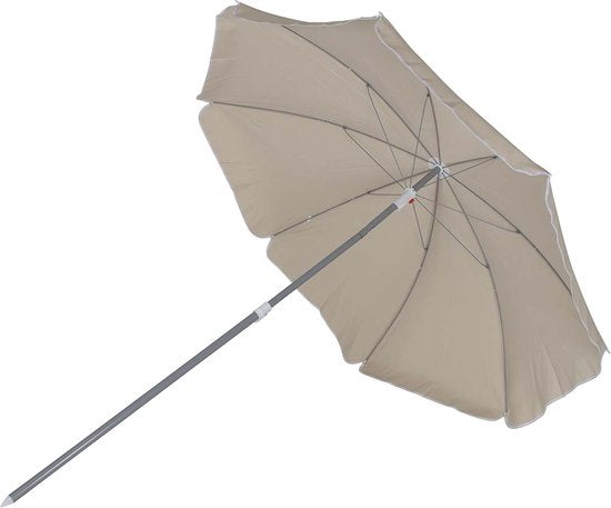 Bo-Camp - Parasol - Avec bras articulé - Ø 165 cm - Sable