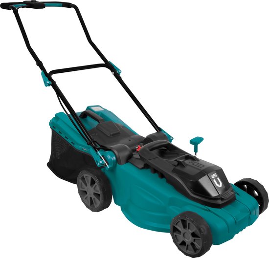 VONROC Tondeuse à batterie 40V - 38cm - Réglage central de la hauteur - Deux batteries 4.0Ah et double chargeur rapide inclus