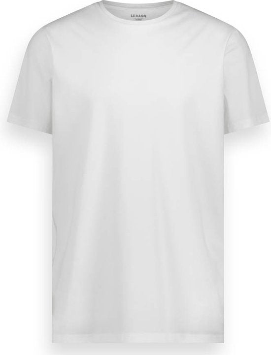 LEBASQ - T-shirt Miles' pour hommes - 3 packs - avec col ras du cou - Extra long - Convient comme sous-maillot - Blanc - XL - Coton
