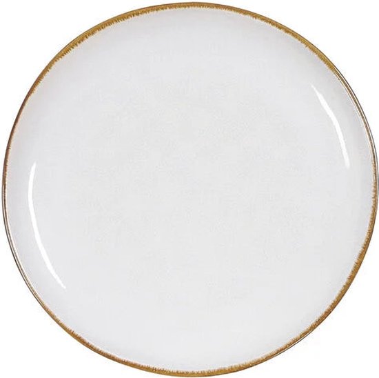 Mica Decorations - Assiette à déjeuner 'Tabo' (Blanc, Ø20.5 cm)