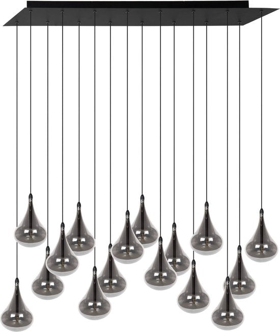Lucide TEARS - Lampe suspendue - LED Dimmable - G4 - 16x1,5W 3000K - Noir