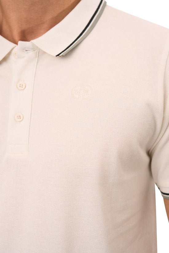 Mario Russo Polo Shirt Edward - Taille XXL - Polo Homme - Chemises polo homme - Coton - Blanc cassé