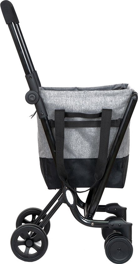 Ceruzo by Playmarket- Easy Go - Chariot de courses - Noir-Gris