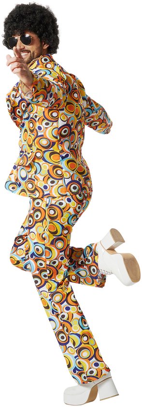 dressforfun - costume homme 70s disco retro circle pattern - XL - Costume carnaval - Halloween - Dress up - Party wear - Party - Party wear