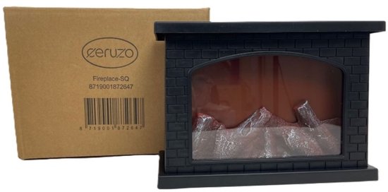Ceruzo Led Atmosphere Fireplace - H20x12x28 cm- Mini Lanterne Cheminée Ouverte