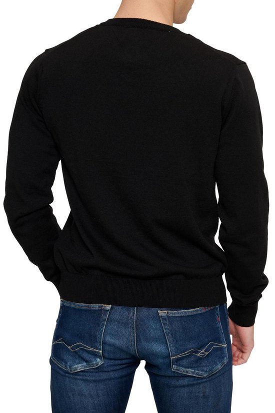 Mario Russo Pullover - Noir - Taille XXL - Schnit italien - 85% coton Pullover