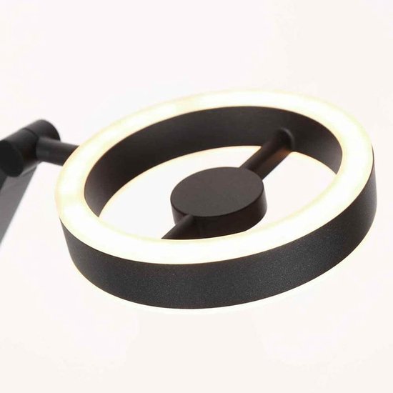 Steinhauer - lampadaire - Ringlux - noir - métal - Ø 25cm - LED - 4138ZW